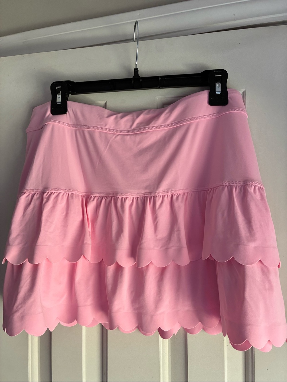 Lilly Pulitzer Pink Scalloped Double-Tier Skater Skirt
